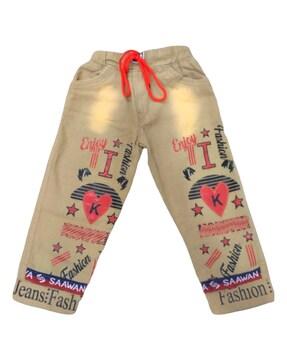 boys typographic print mid-rise joggers