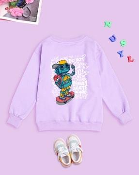 boys typographic print regular fit sweatshirt