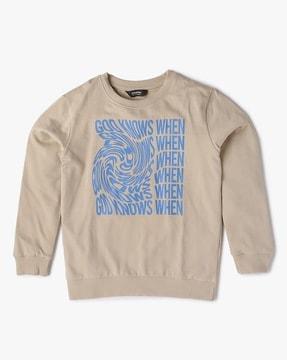 boys typographic print sweatshirt