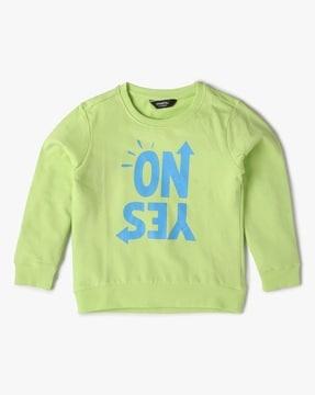 boys typographic relaxed fit sweatshirt
