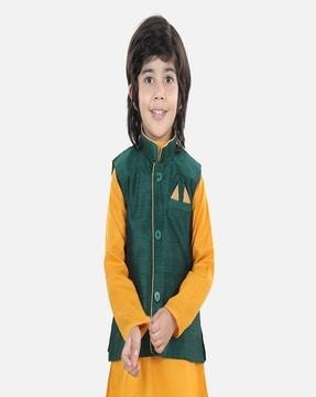 boys waistcoat with welt pockets