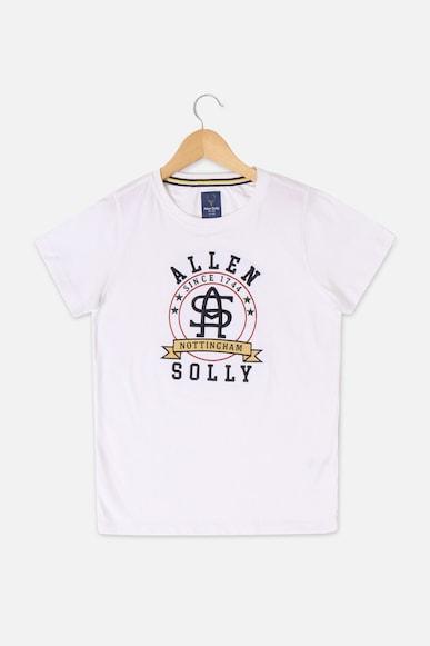 boys white regular fit graphic print crew neck t-shirt