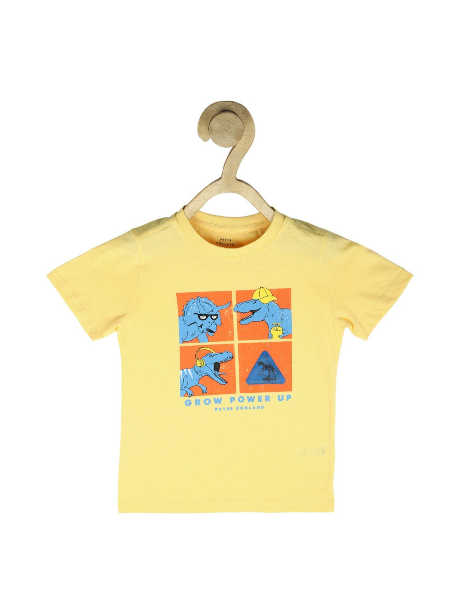 boys yellow graphic t-shirt