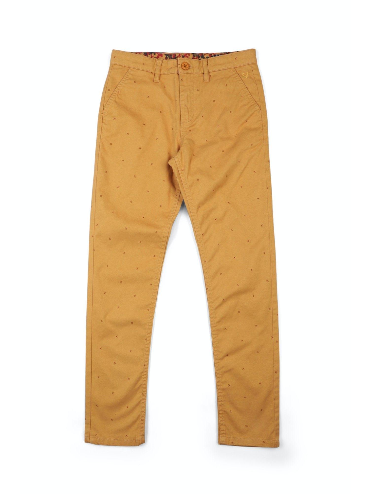 boys yellow printed trousers