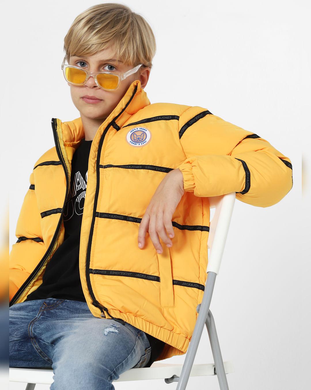 boys yellow puffer jacket