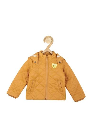 boys yellow solid regular fit jacket