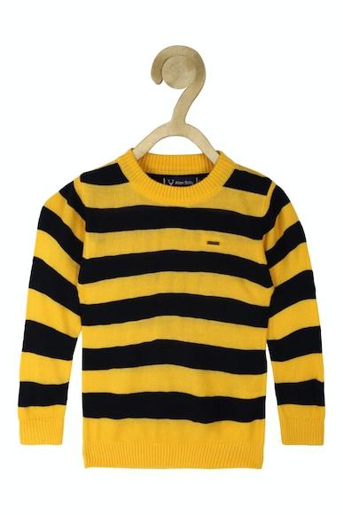 boys yellow stripe regular fit sweater