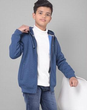 boys zip-front regular fit hoodie with slip pockets