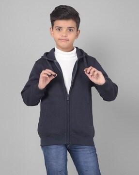 boys zip-front regular fit hoodie