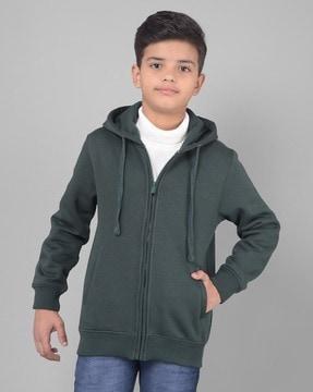 boys zip-front regular fit hoodie
