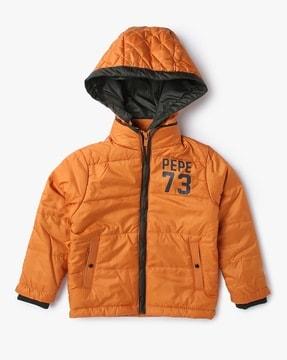 boys zip-front regular fit puffer jacket