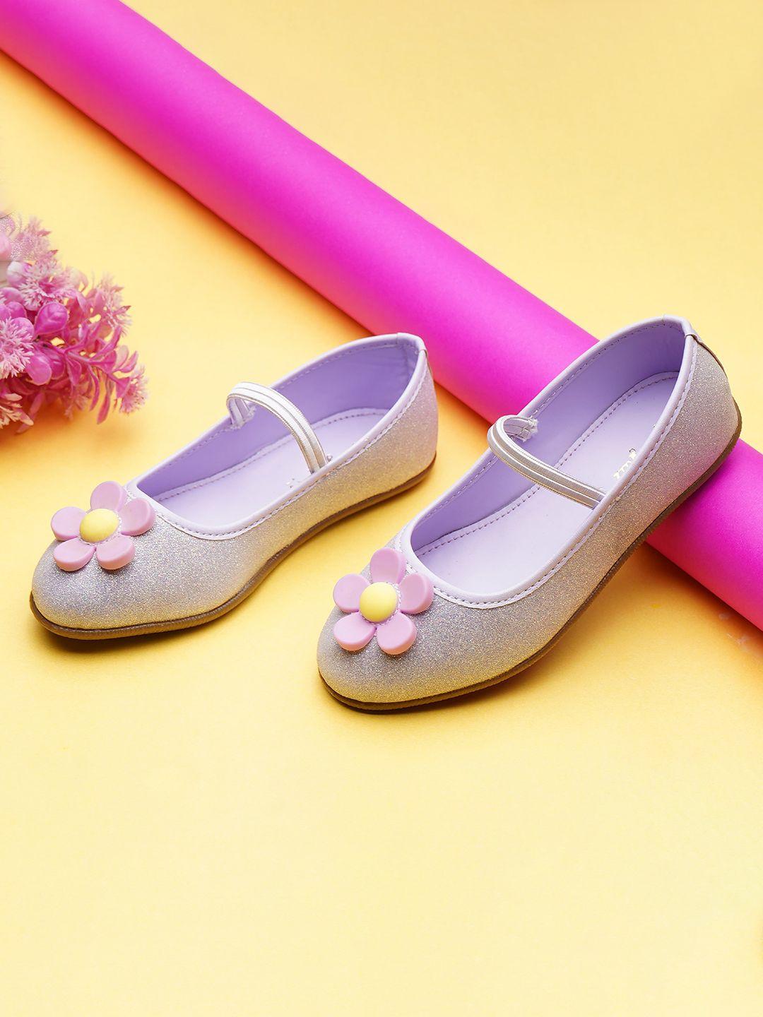 boyz n galz girls lavender party ballerinas flats