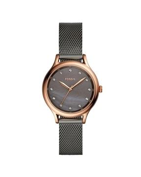 bq3393 analogue watch with stainless steel strap
