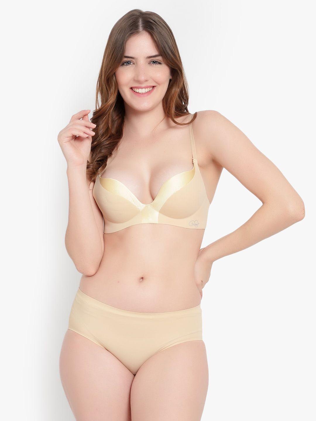 brachy nude-coloured solid lingerie set bca_lovesetc-30a