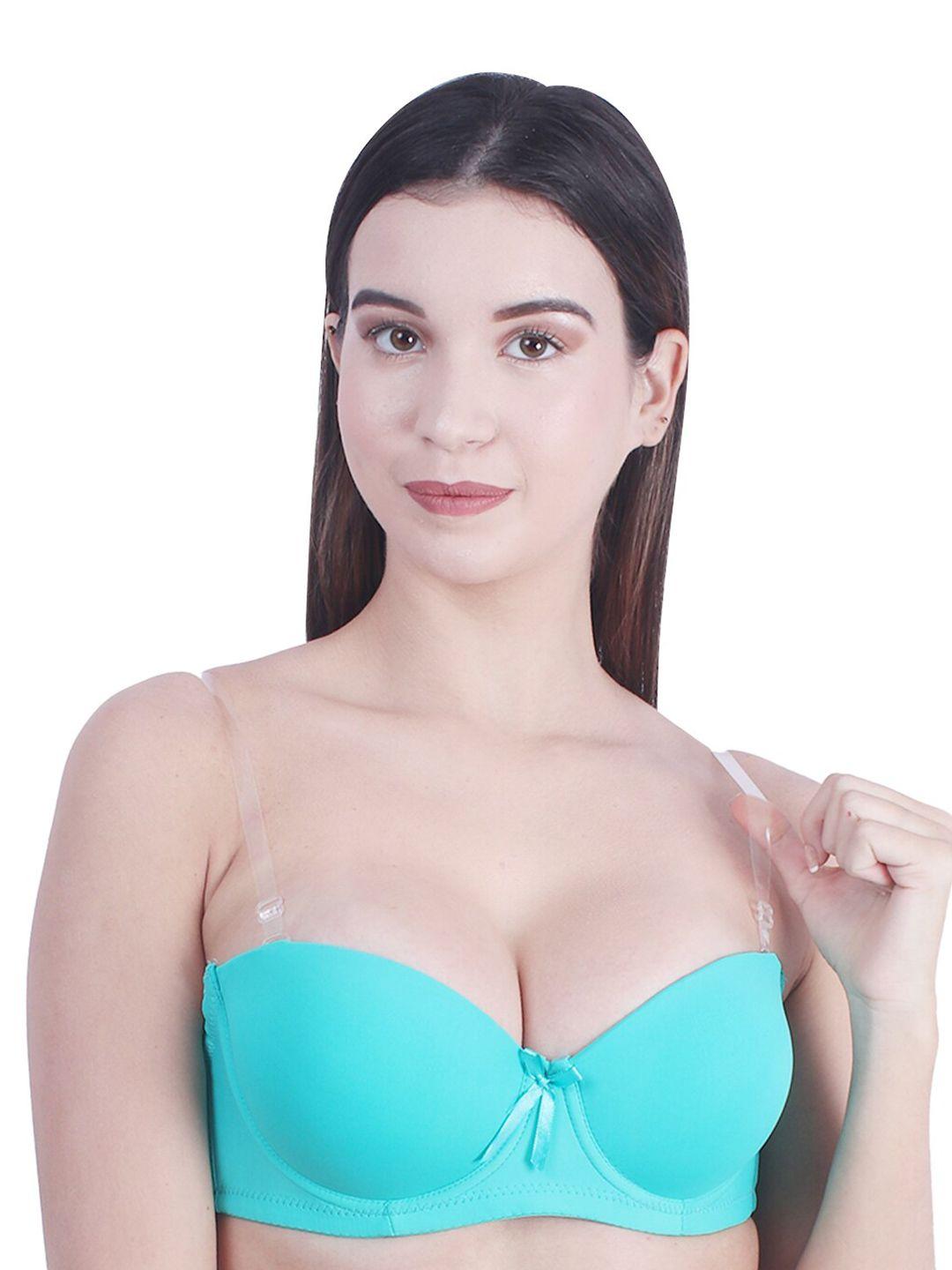 brachy sea green bra underwired lightly padded