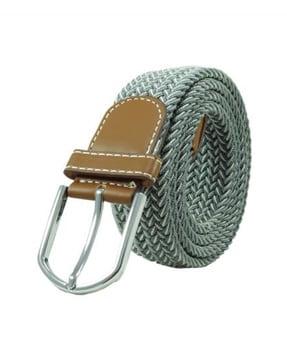 braided belt with buckle closure