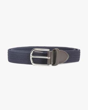 braided belt with tang buckle