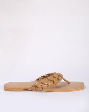 braided thong-strap sandals