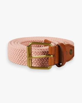 braided canvas cord belt