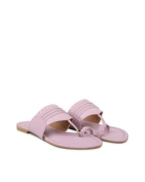 braided toe-ring flat sandals