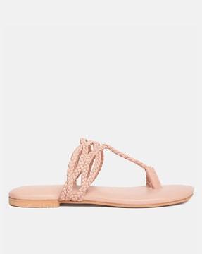 braided toe-ring flat sandals