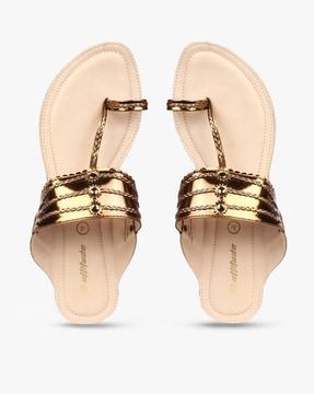 braided toe-ring flat sandals