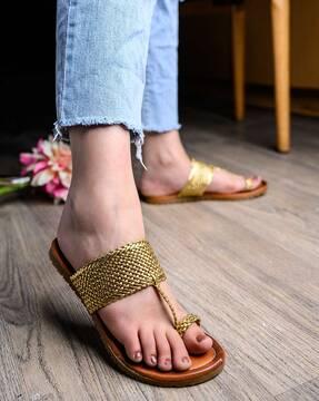 braided toe-ring flat sandals