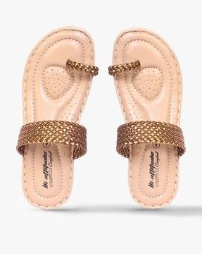 braided toe-ring wedges sandals