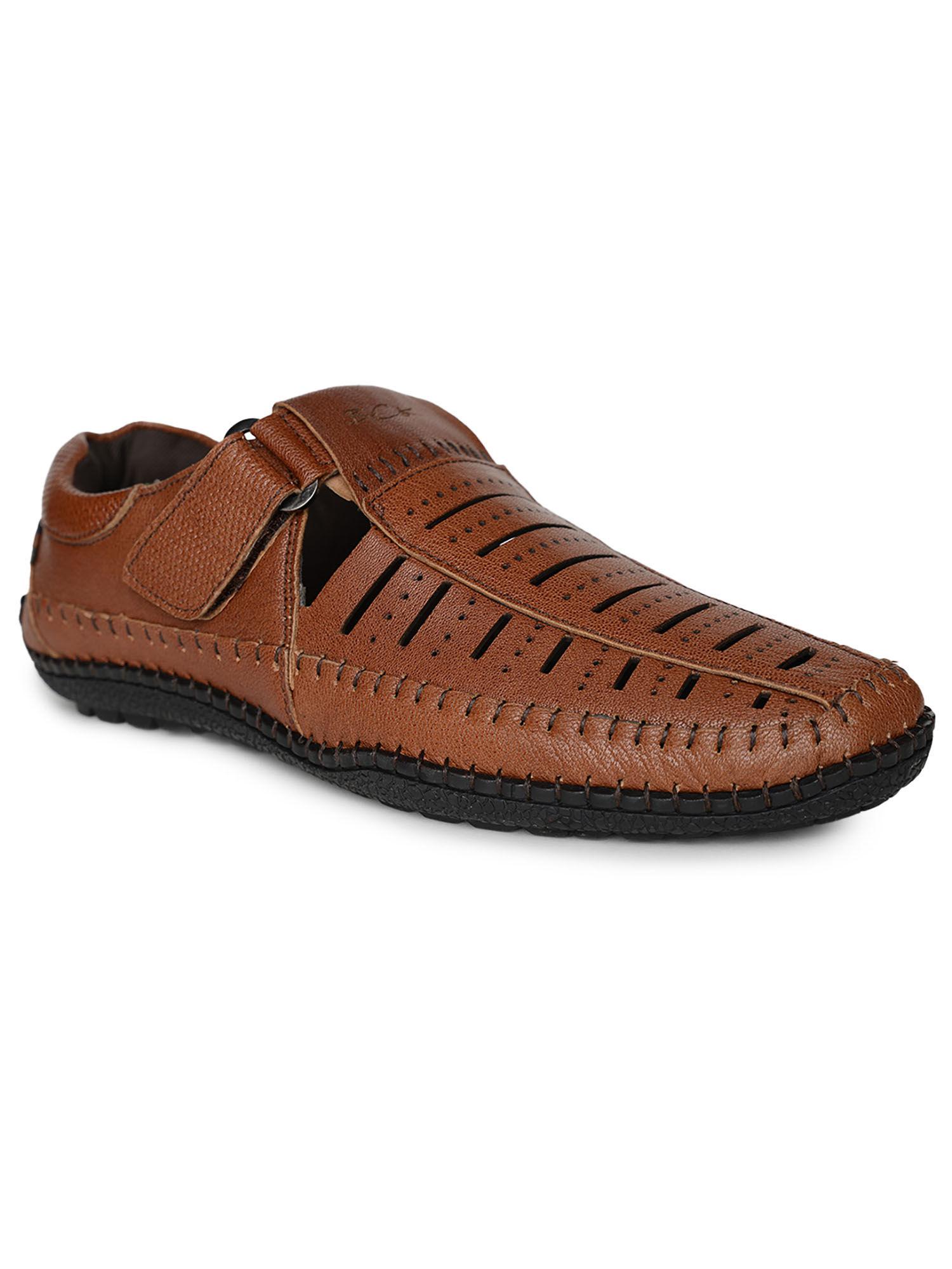 brak-full-grain-natural-leather-casual-open-sandals-tan