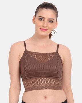 bralette with lace panel