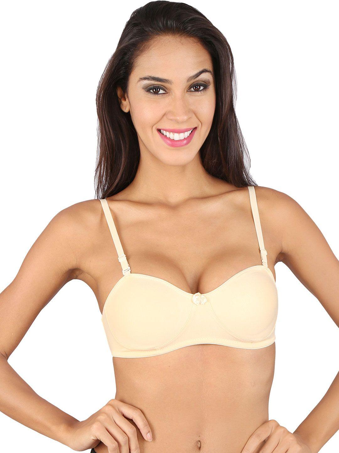 bralux cream-coloured push-up balconette bra