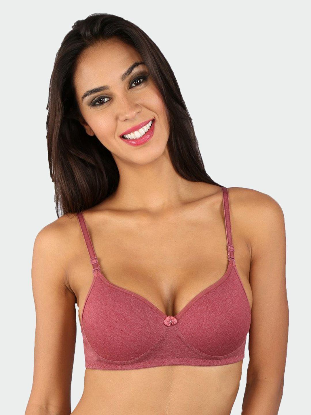 bralux full coverage lightly padded seamless transparent back seamless cotton t-shirt bra