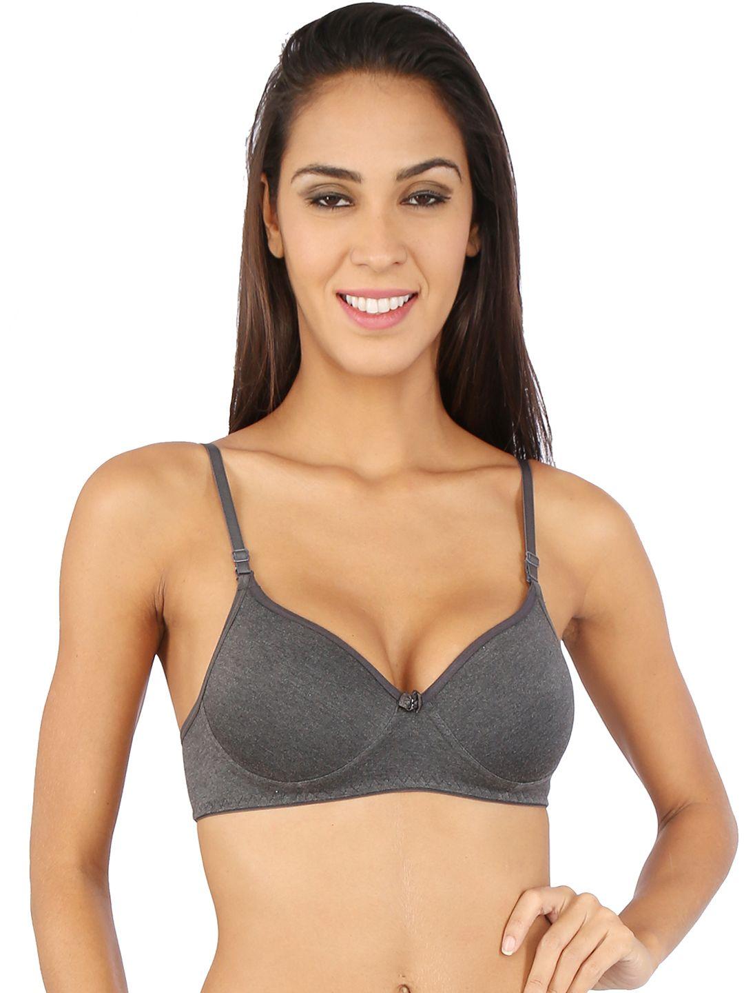 bralux grey melange push-up bra