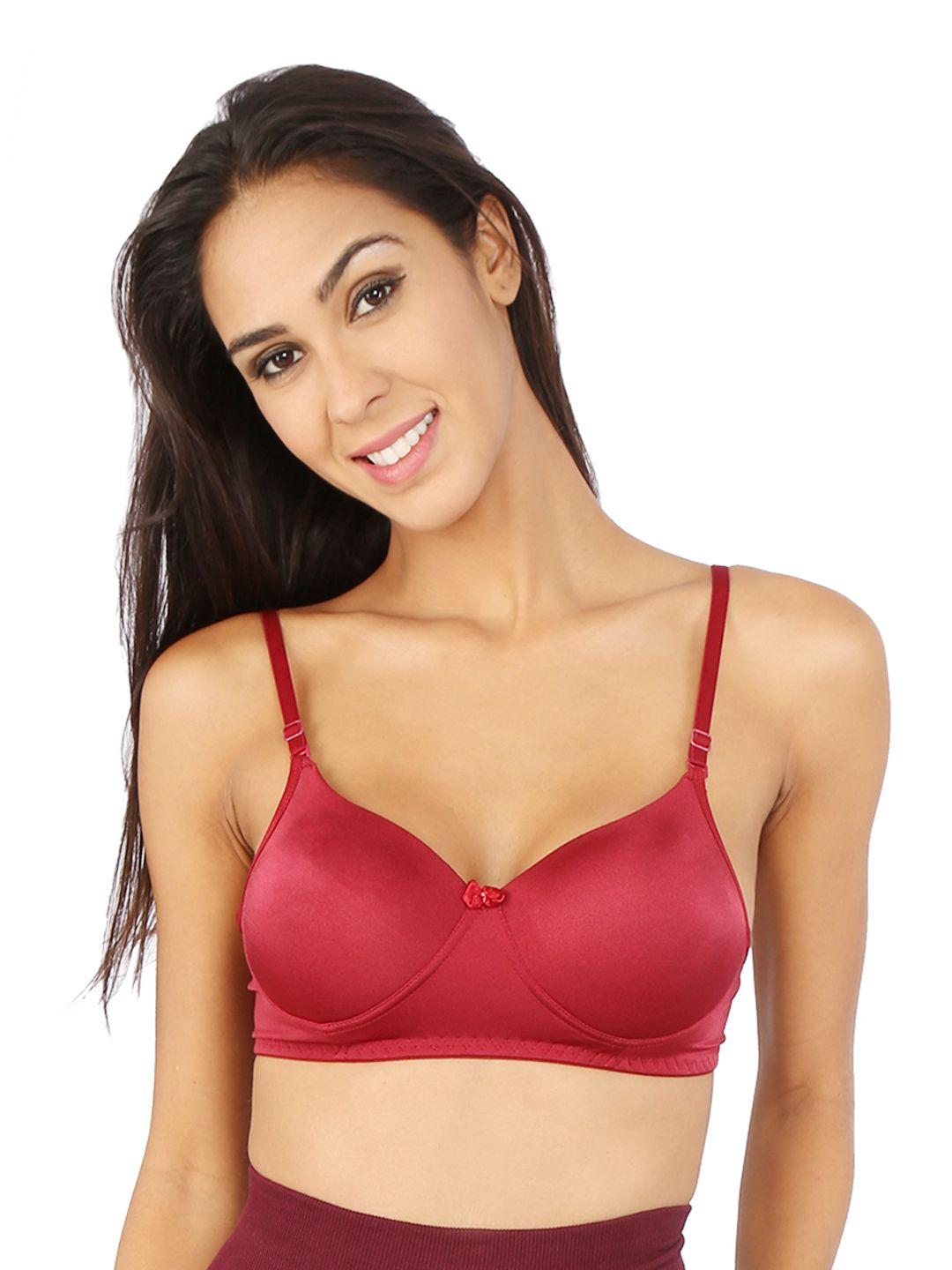 bralux maroon full-coverage bra