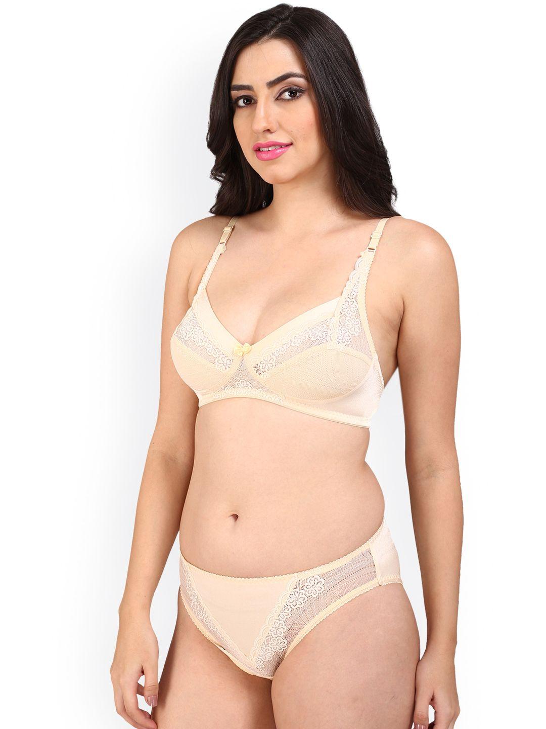 bralux women beige lingerie set