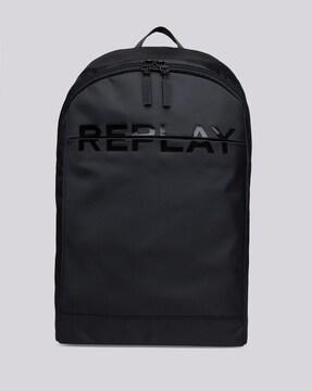 brand embossed backpack