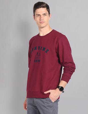brand embroidered cotton sweatshirt