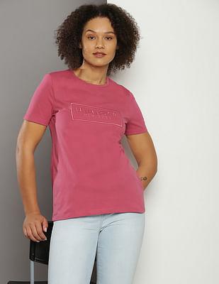 brand embroidered cotton t-shirt