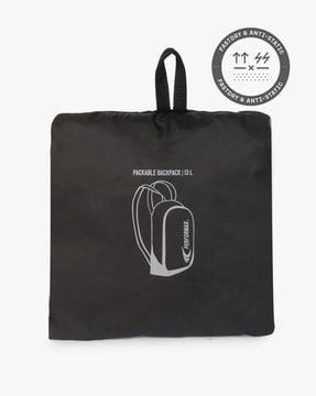 brand print backpack with grab handles
