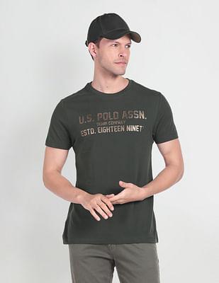 brand print cotton polo shirt