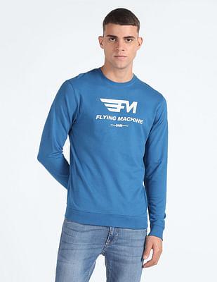 brand print cotton sweatshirt