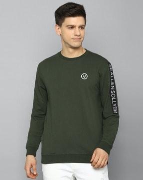 brand print crew-neck sweatshirt