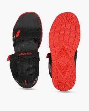 brand print dual-strap sandals