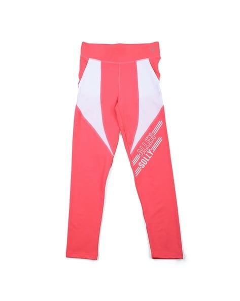 brand print leggings with elasticated waist