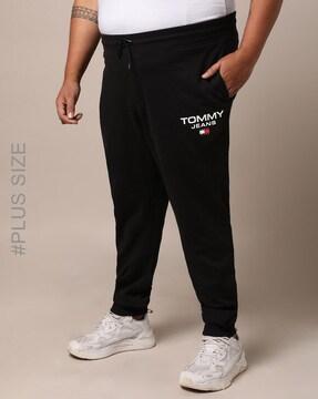 brand print relaxed fit organic cotton sweatpants