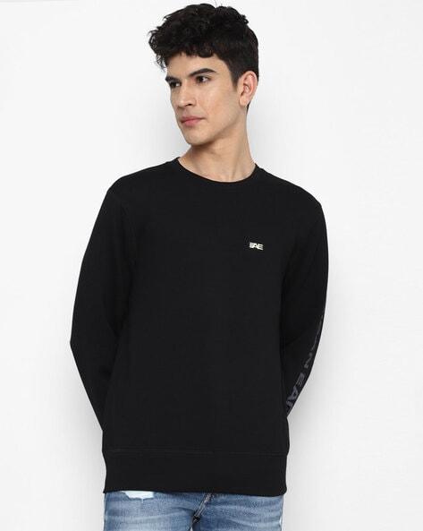 brand print round-neck sweatshirt