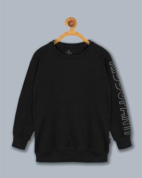 brand print round-neck sweatshirt