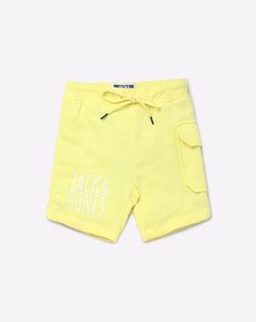 brand print shorts with cargo pocket