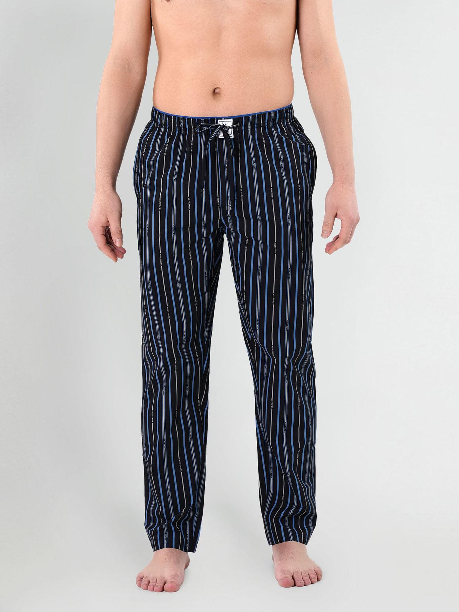 brand stripe cotton iyad lounge pants black