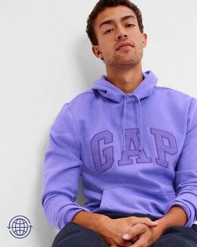 brand applique hoodie